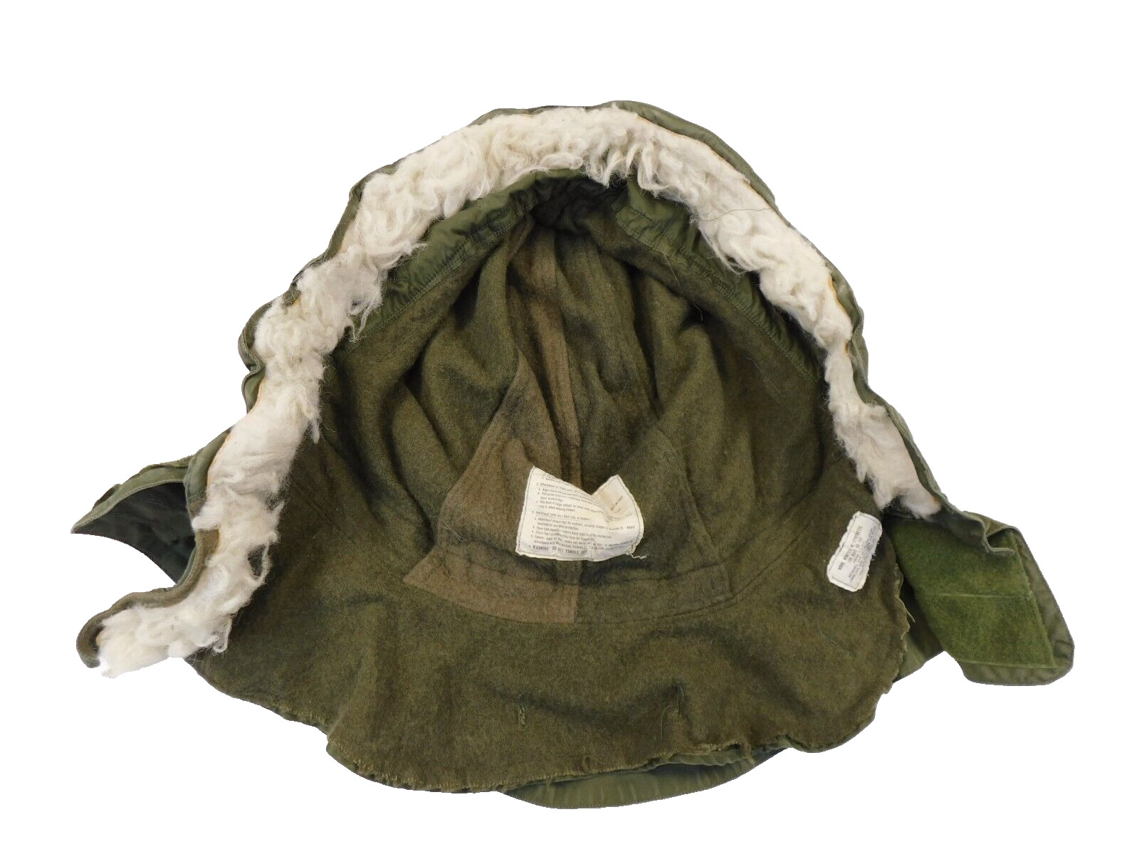 Extreme Cold Weather Hood Winter Fur Ruff US Army OG-107 for Fishtail M65 Parkas