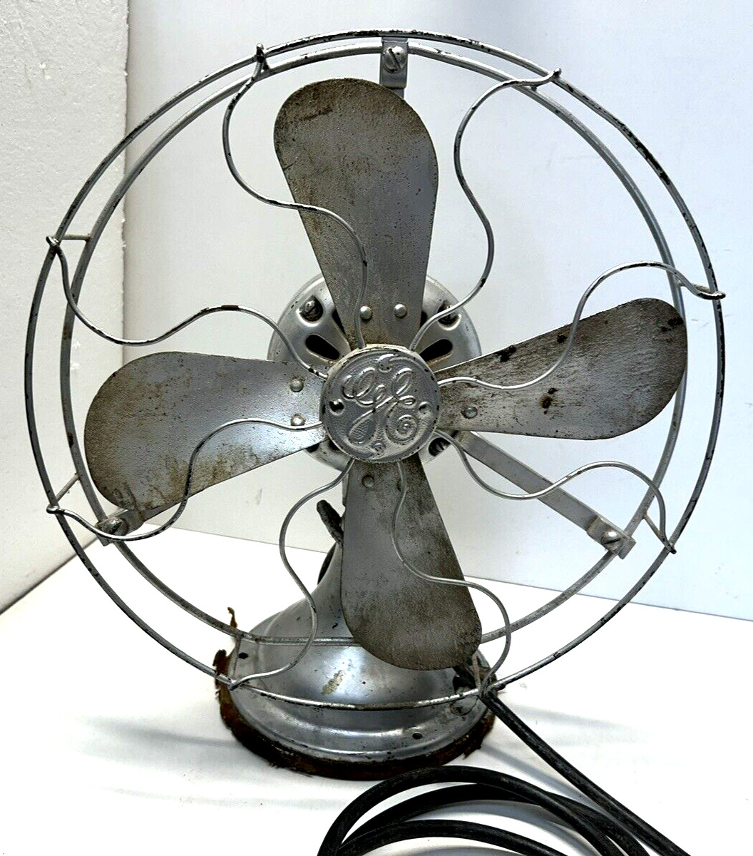 General Electric GE C-71 Industrial Table Top Fan 3-Speed Antique