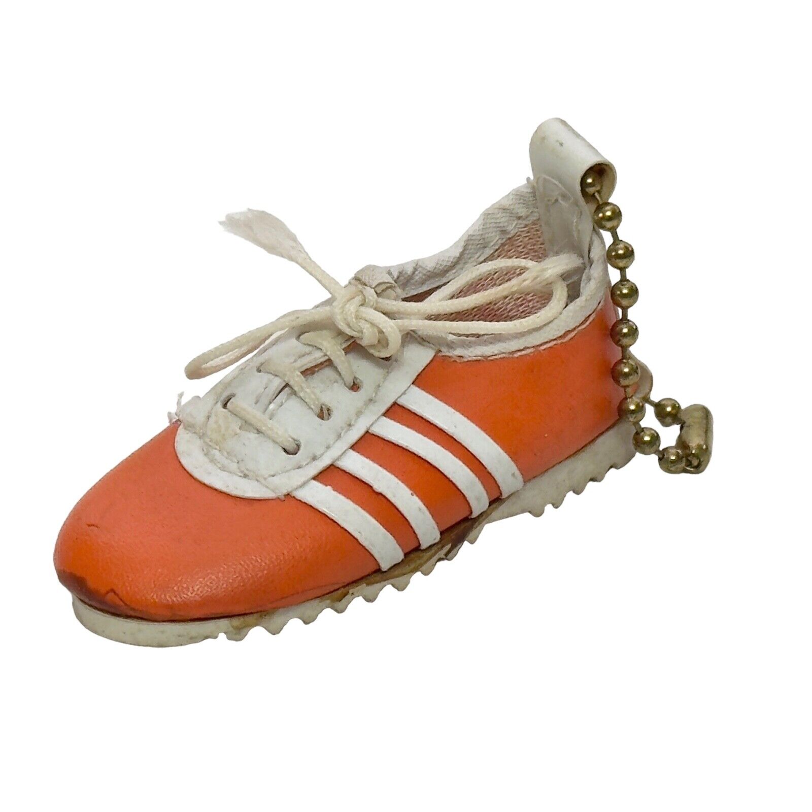 Vintage Orange Sneaker Tennis Shoe Ball Chain Keyring