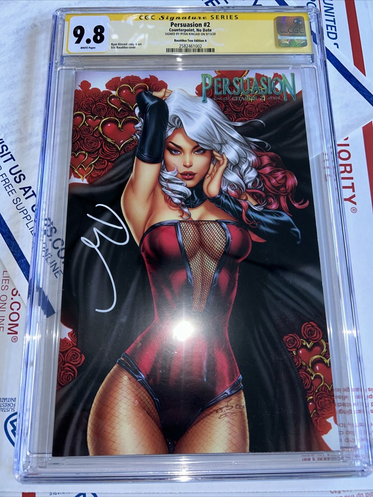 Persuasion #2 CGC 9.8; Ebas Tess Variant Signed By Ryan Kincaid White Pages Sexy