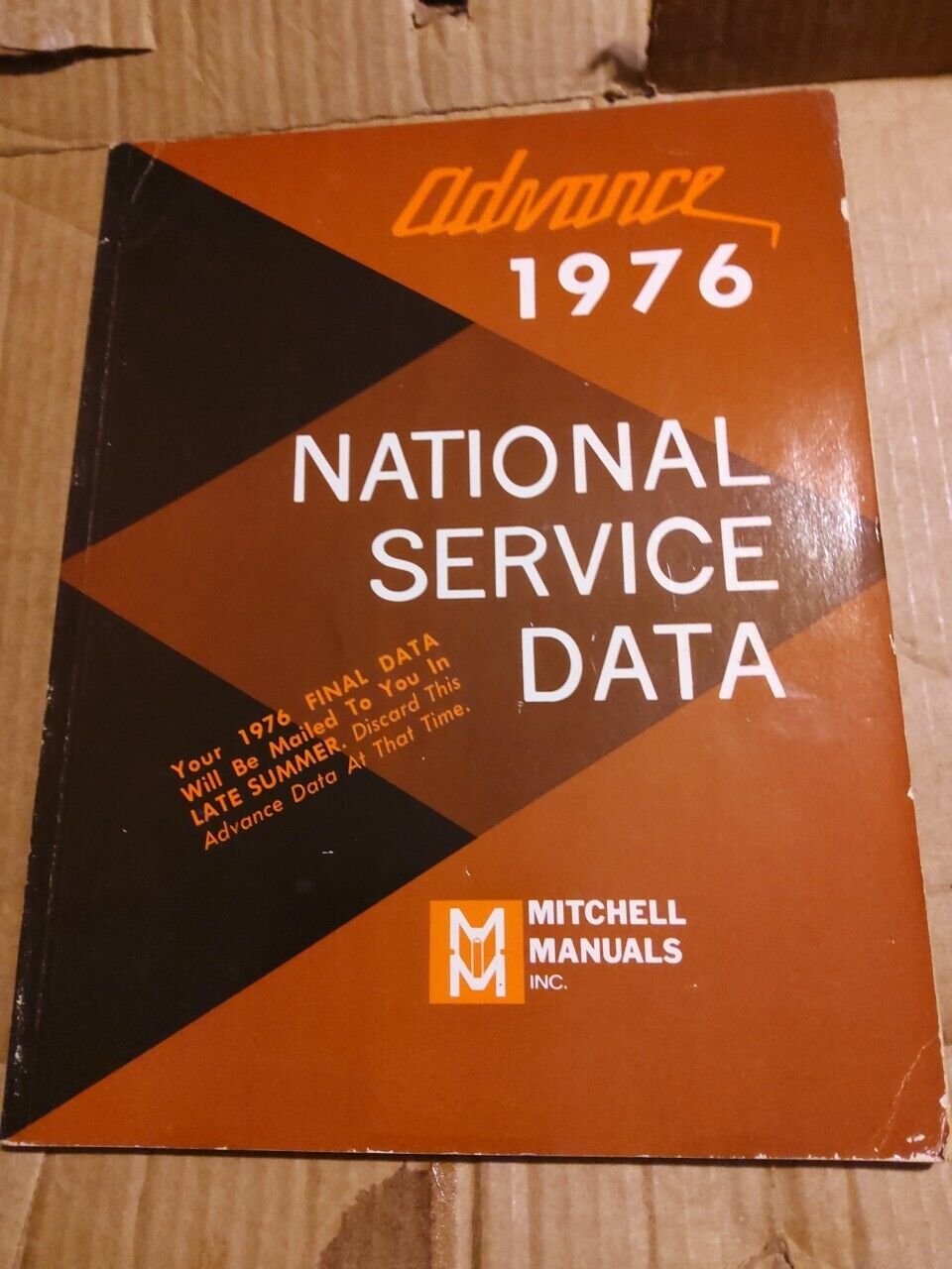 VINTAGE 1976 MITCHELL NATIONAL SERVICE DATA ADVANCED REPAIR GUIDE BOOK SOFTCOVER