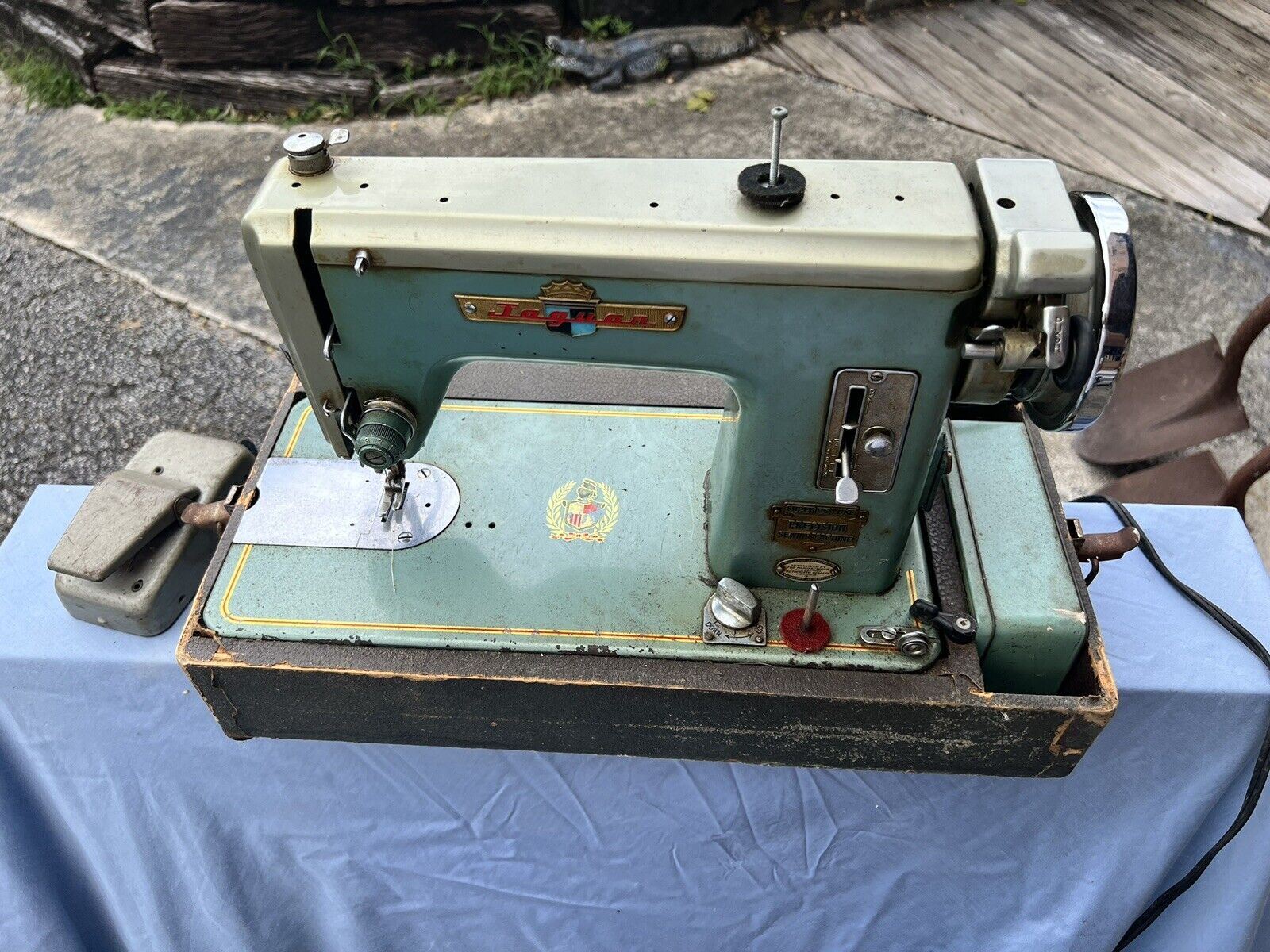 Jaguar Sewing Machine - Vintage And In Working Condition - Very Rare With Case