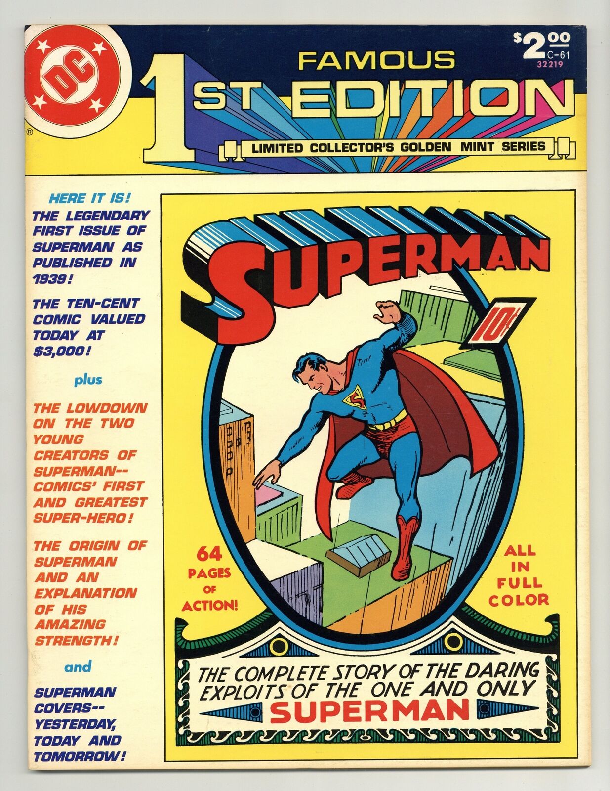 Famous First Edition Superman #0 DC Edition Variant FN/VF 7.0 1979