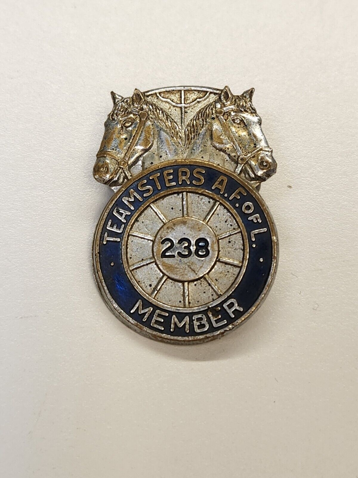 Vintage Teamsters Labor Union A.F. of L #238 Local Member Pin Badge C1950's