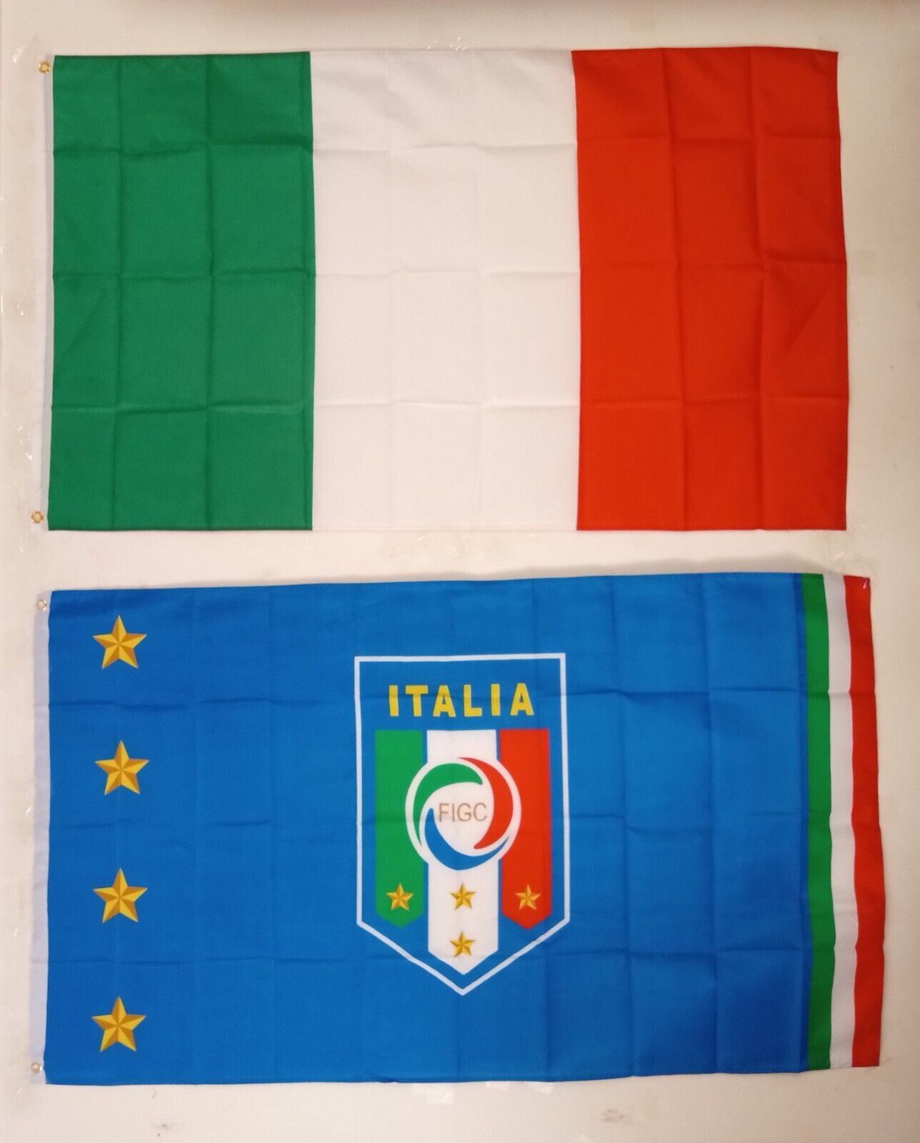 1 ITALY FEDERATION FLAG (3x5 FT) + 1 ITALIAN FLAG (3X5 FT) $35
