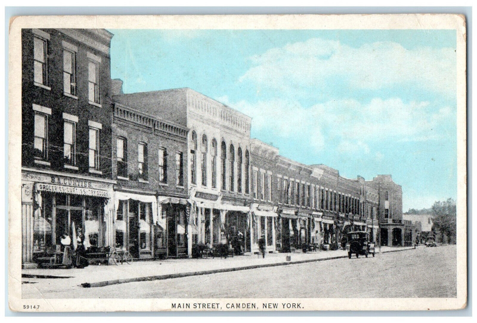 c1920\'s B.A Curtiss Groceries Main Street Camden New York NY Unposted Postcard