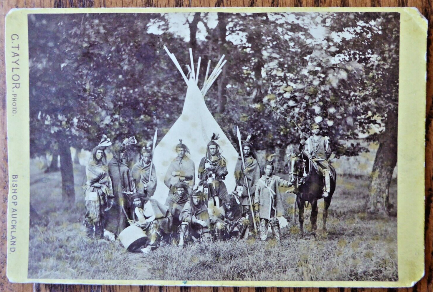 Antique 1866 CDV Native American Indian Warriors Photograph England