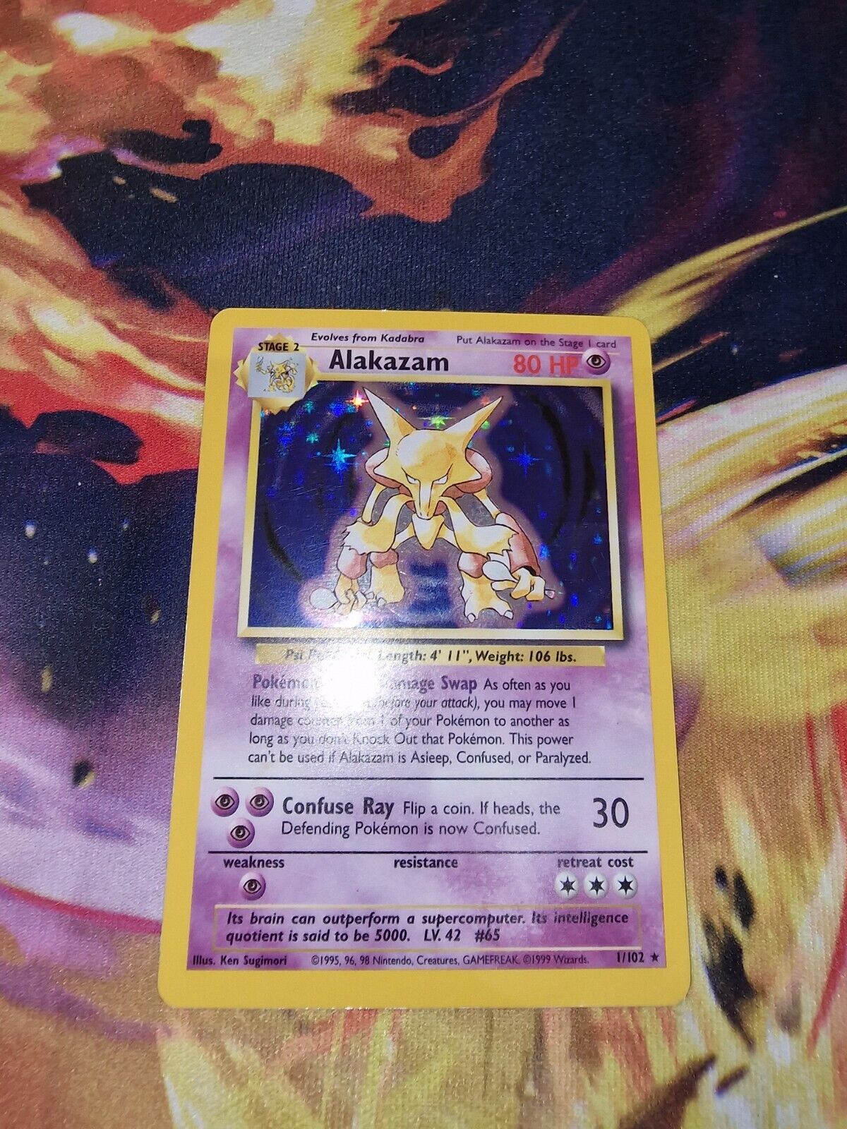 Alakazam Base Holo Pokemon Card - NM