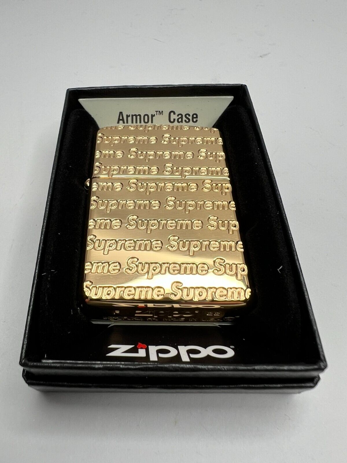 Supreme Repeat Logo Zippo Lighter (GOLD)