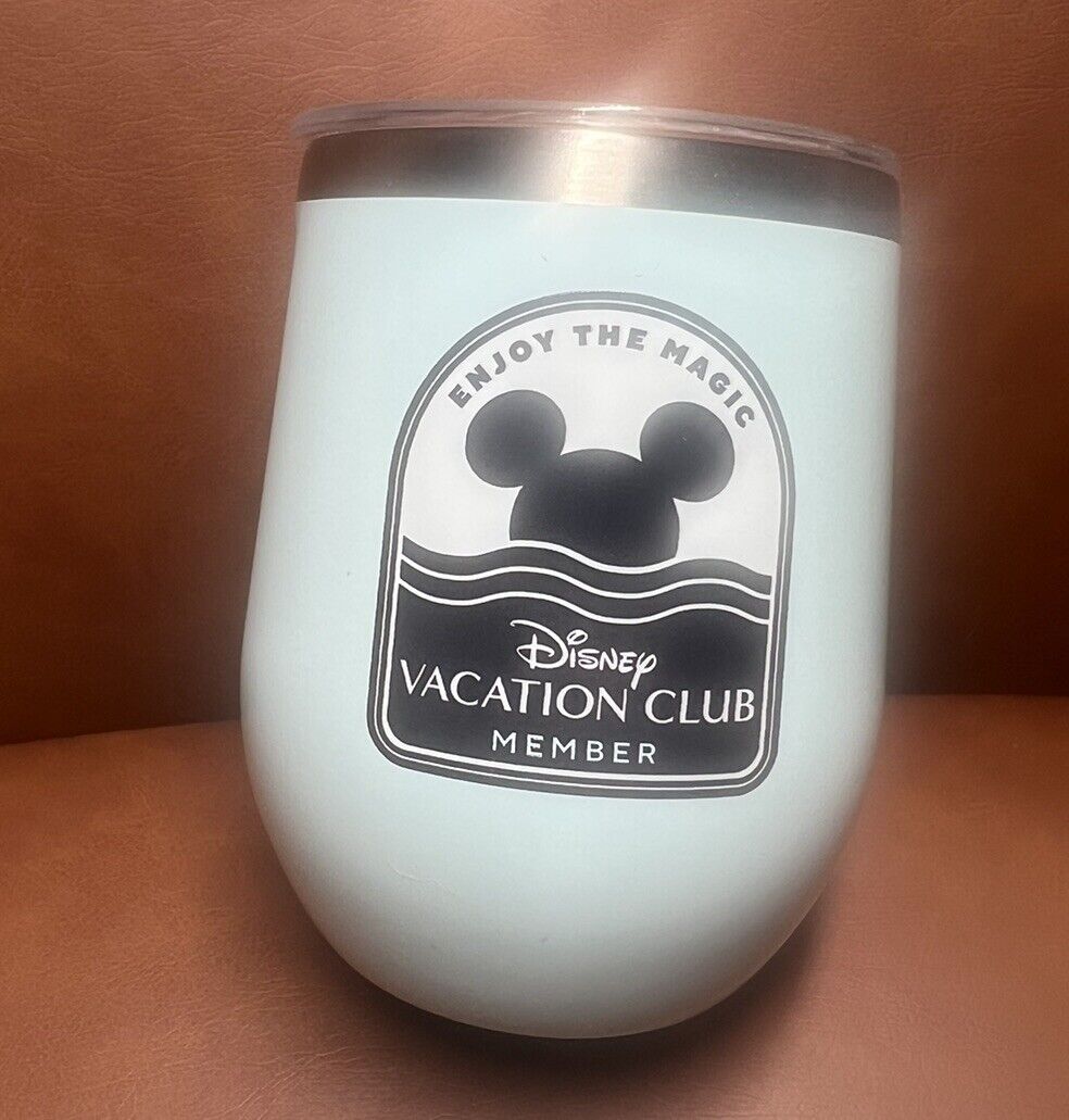 Disney Parks Vacation Club DVC Mickey Teal Wine Tumbler Corkcicle With Lid New