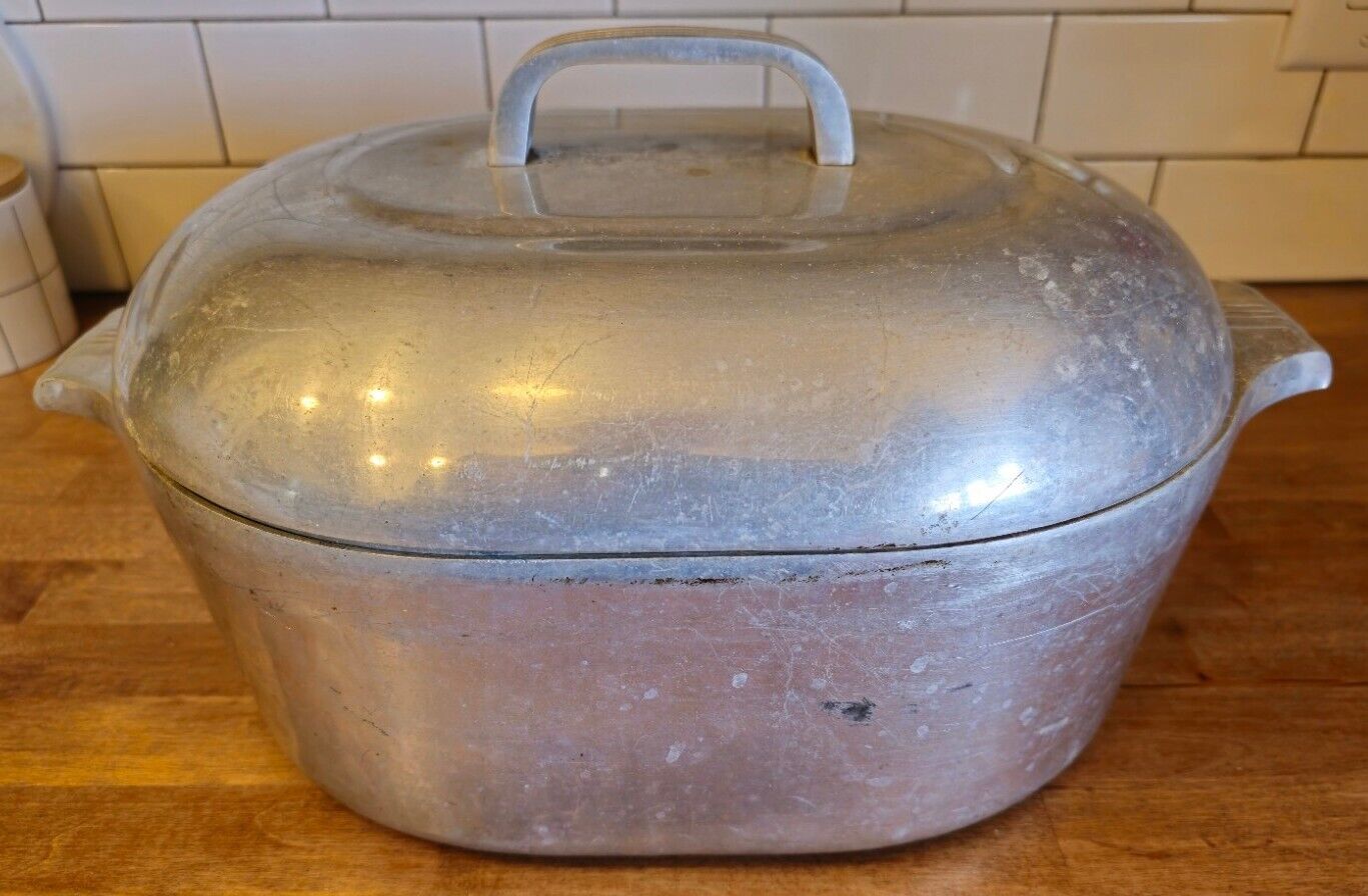 Vintage Wagner Ware Sidney O Magnalite 4265-M Roaster Dutch Oven Pot with Lid 