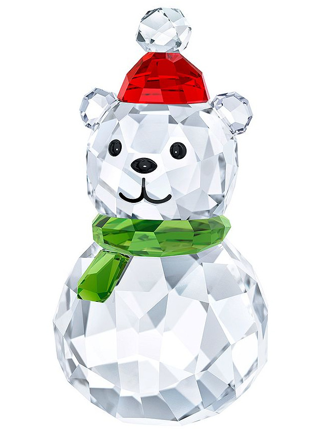 Swarovski Crystal Figurine Rocking Polar Bear Christmas #5393459 New in Box