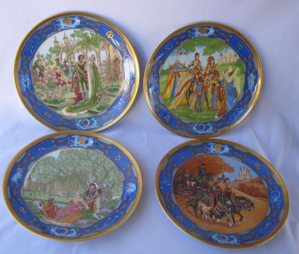 Hutschenreuther Das Jahr Der Liebenden Set of 4 Porcelain Plate Collection