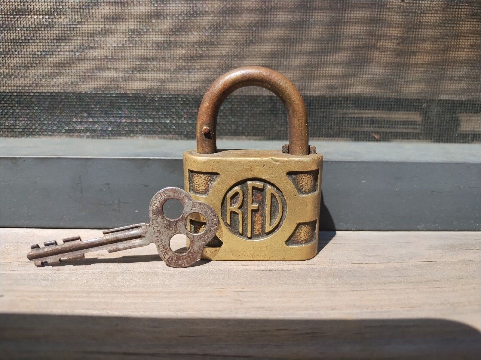 Vintage RFD Padlock with Original Key
