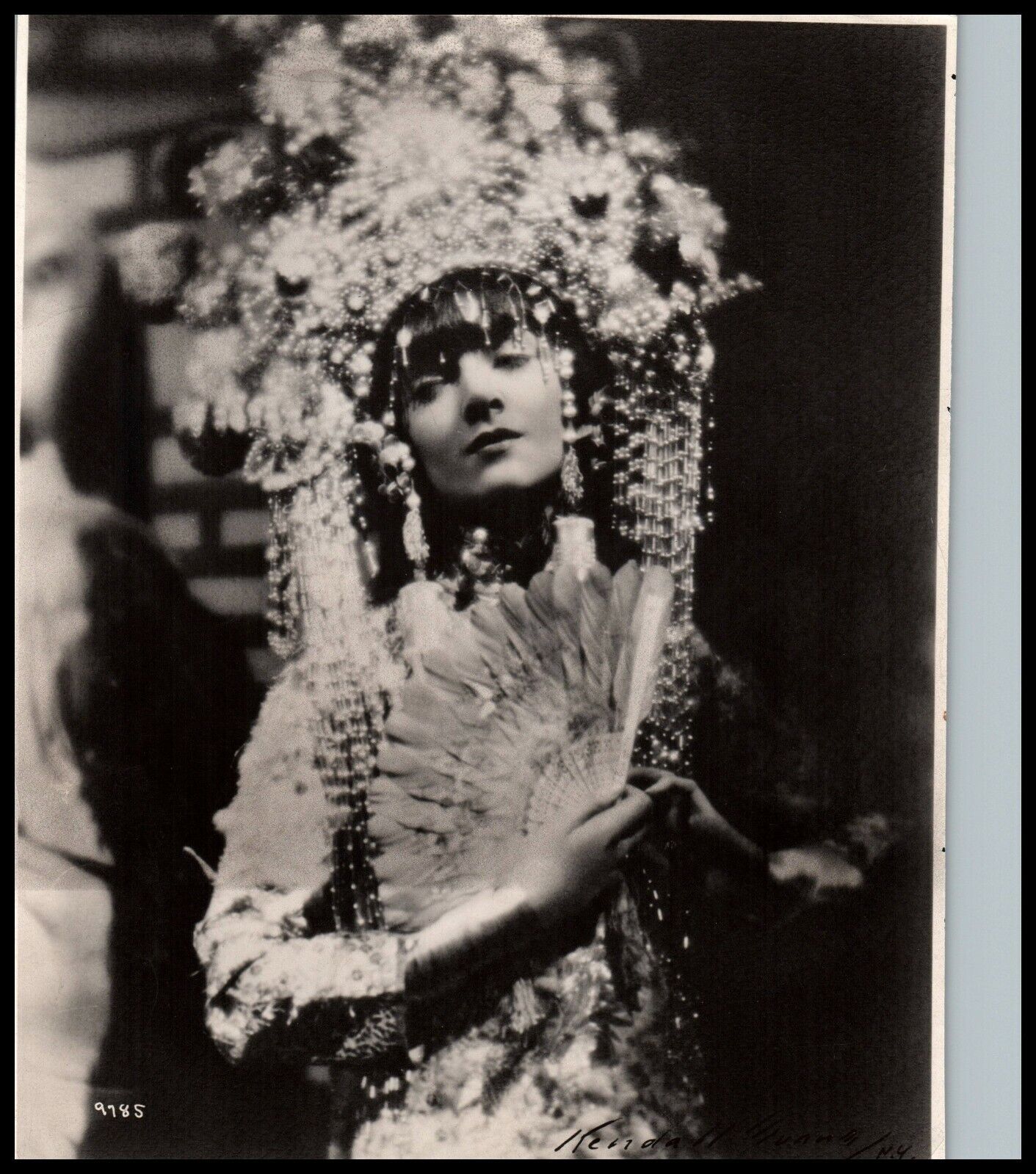 Myrna Loy VAMP ORIENTAL DRESS PRE-CODE ORIG 1936 STUNNING PORTRAIT Photo C 11  