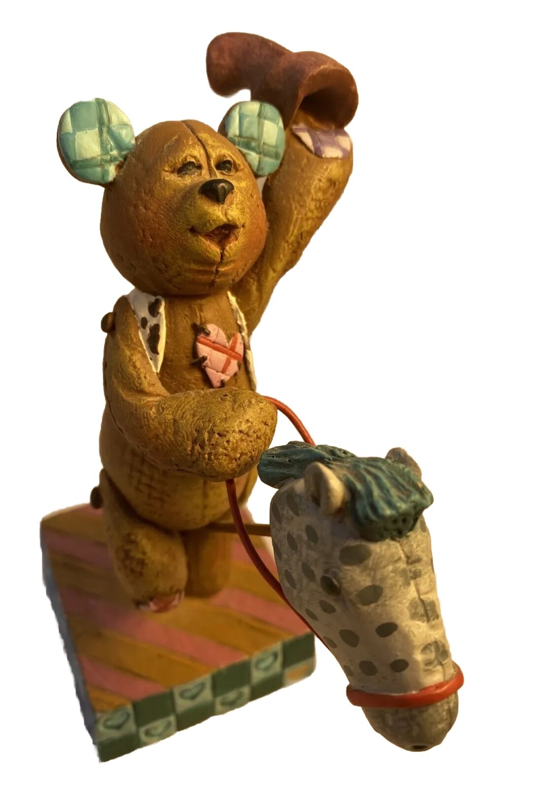 Jim Shore 1996 Teddy Bear on Stick Horse Figurine