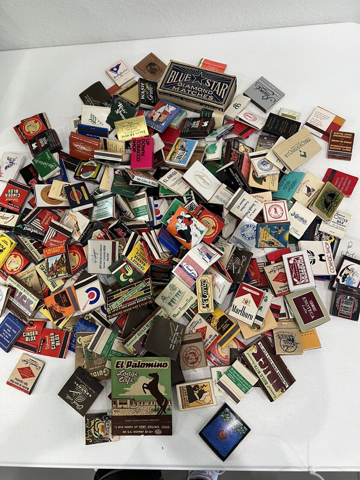 Vintage Matchbook Collection Lot Of 240- States Locations Marlboro Pin Up Etc