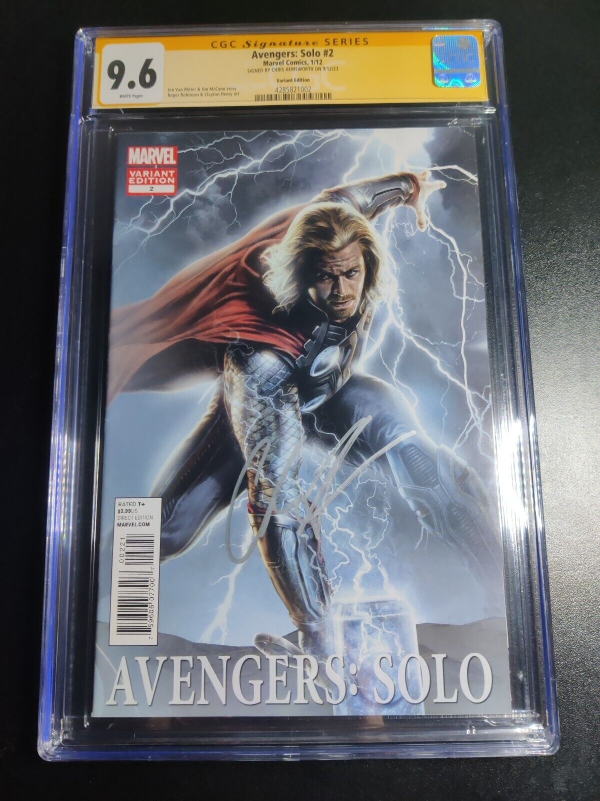 Avengers Solo #2 Movie Variant CGC SS 9.6 Signed Chris Hemsworth Thor 🔥 