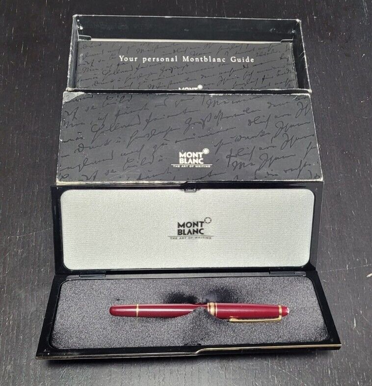 MONTBLANC Meisterstuck 163R Classic Burgundy / Red Gold Coated Rollerball Pen