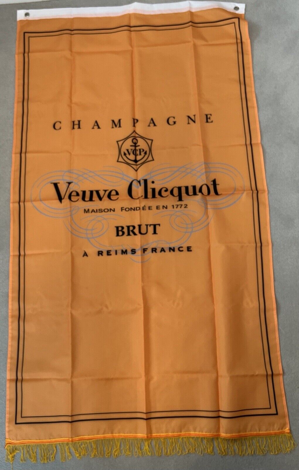 Veuve Clicquot orange vertical banner VCP