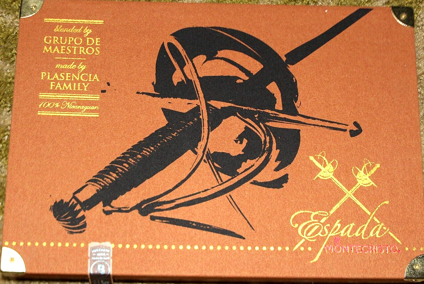 Cigar Box Wood Felt Storage MONTE CRISTO ESPADA MAGNUM Craft 60 x 6 MULTIPLE QTY