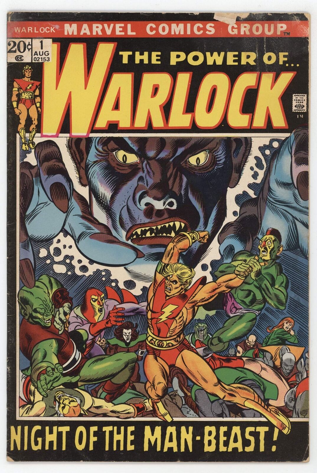 Warlock 1 Marvel 1972 VG Gil Kane Roy Thomas 1st Soul Gem