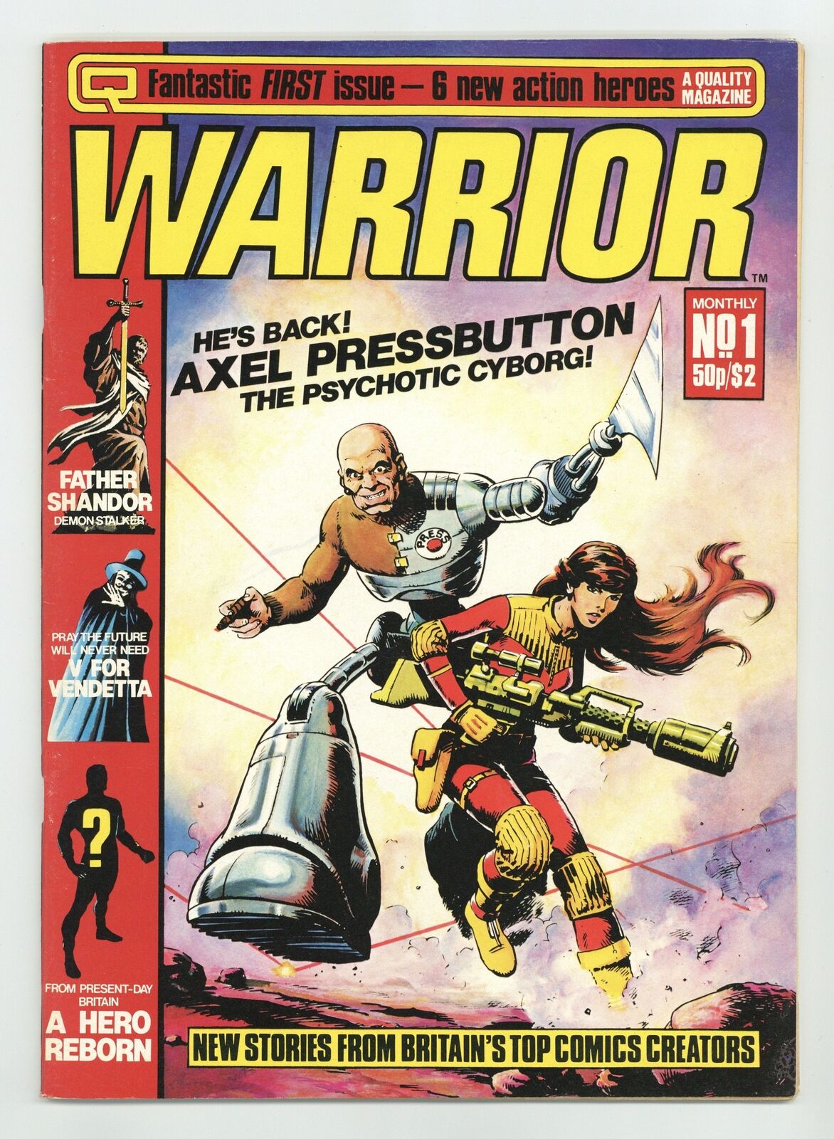 Warrior UK #1 FN/VF 7.0 1982 1st app. Alan Moore's MarvelMan, V for Vendetta
