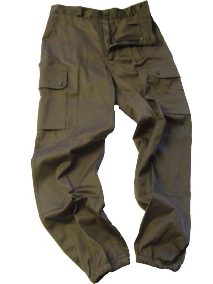 Combat Trouser Pant French F2 Sateen Cotton Olive Drab Green Vintage Khakis Bags