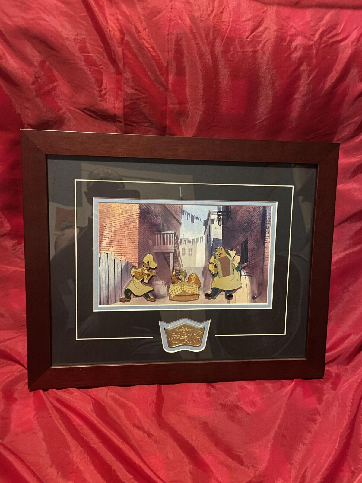 Disney Lady and the Tramp Tonys Restaurant 4 Pin Frame Set LE Authenticated