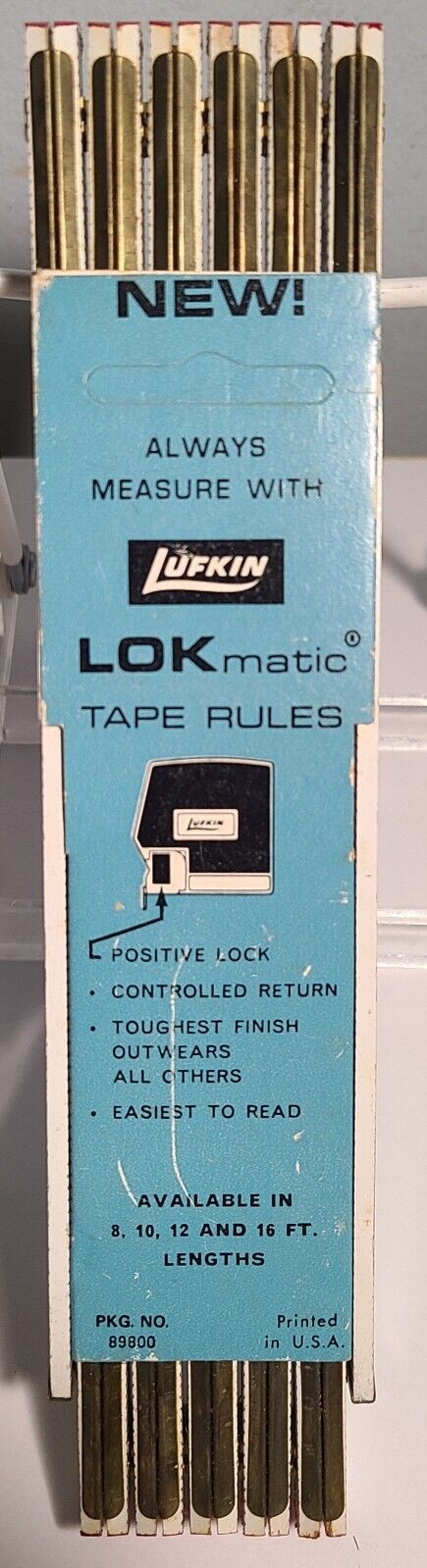 Lufkin LOKmatic Tape Ruler Vintage #066 Carpenters Rule NOS 