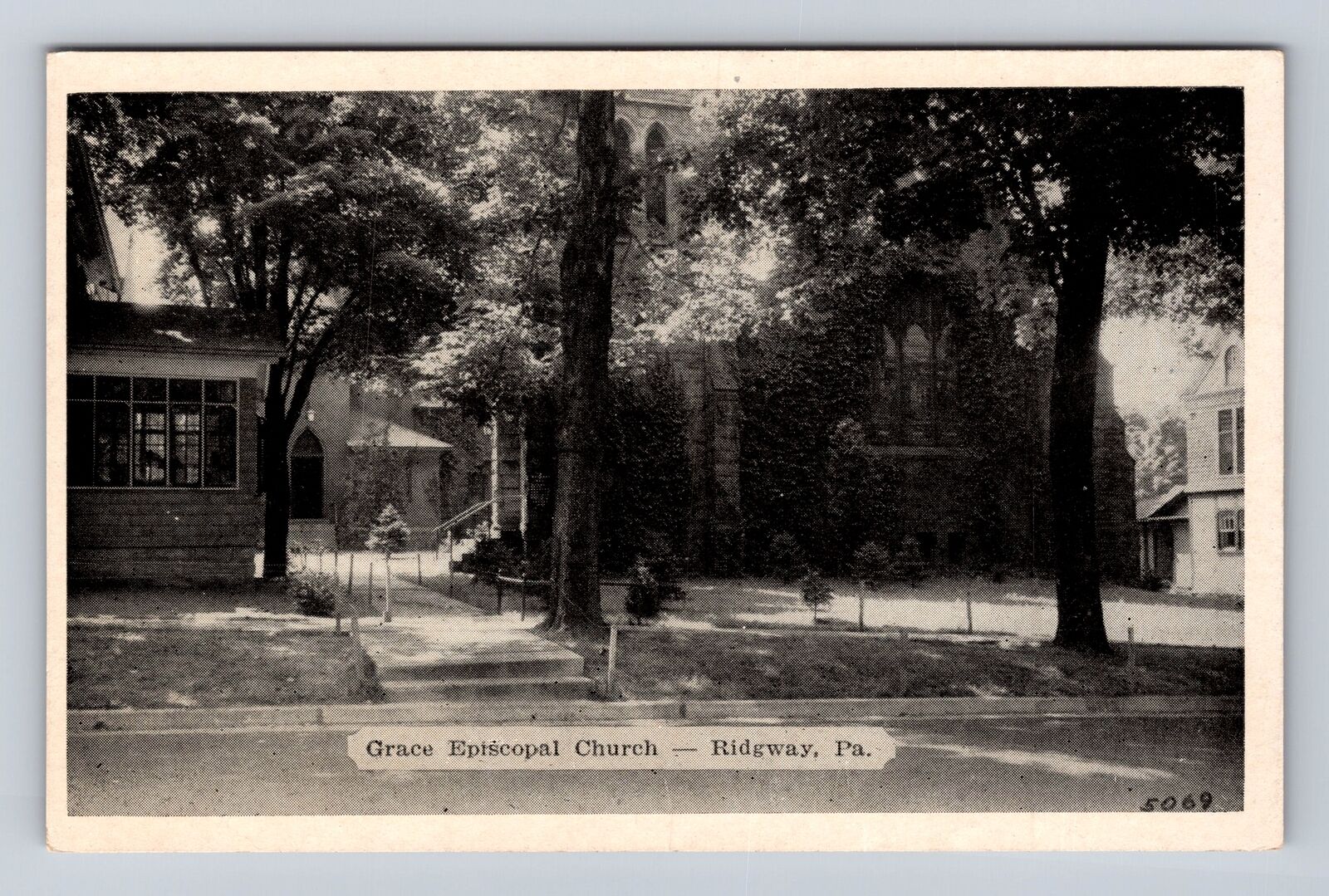 Ridgway PA-Pennsylvania, Grace Episcopal Church, Antique Vintage Postcard
