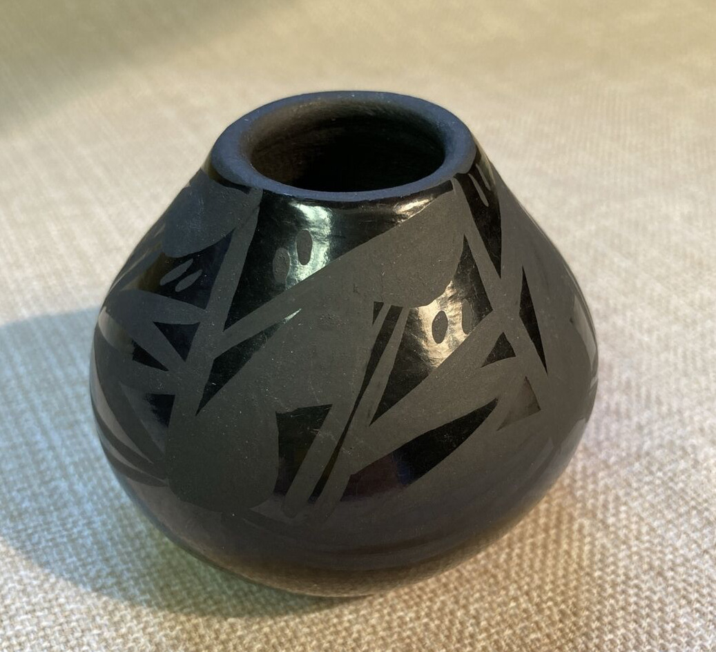 Santa Clara Pueblo Blackware Pot by Birdell Bourdon