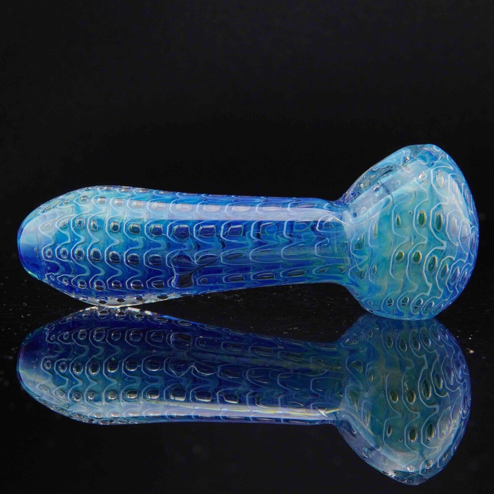 4.25 inch Handmade Thick Cosmic Blue Bubble Tobacco Smoking Bowl Glass Pipes
