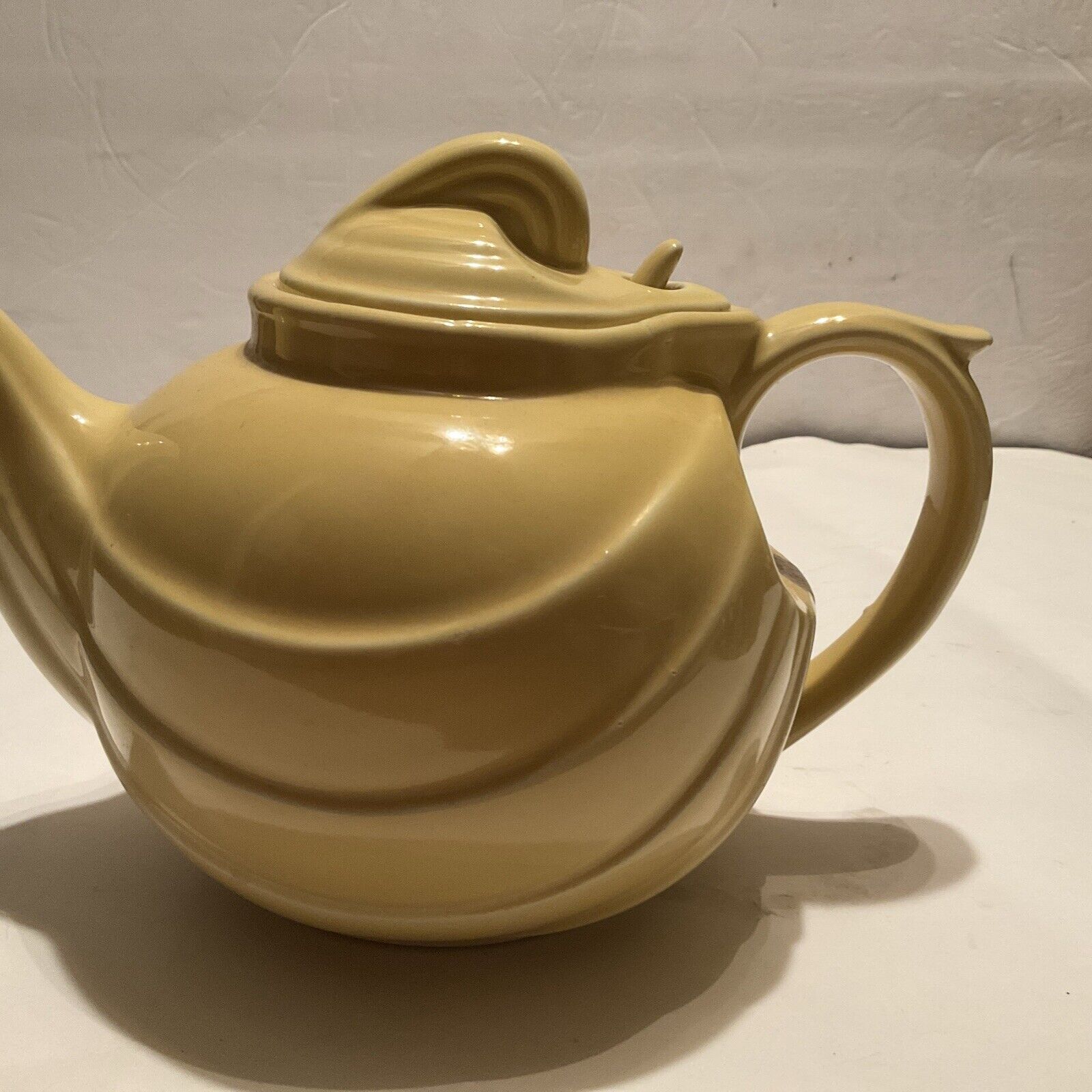 Vintage MCM Yellow Hall Teapot Kettle Ceramic