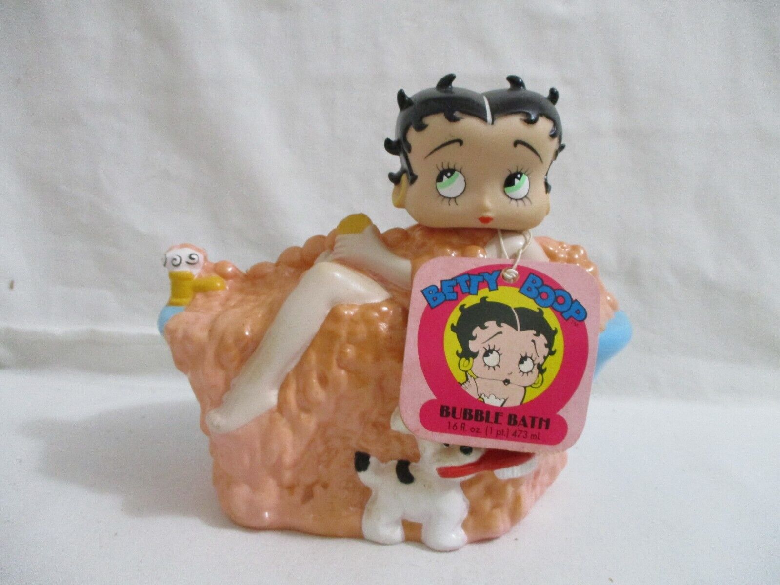 1997 Vtg Betty Boop bubble bath  figurine pudgy Shampoo Bottle Empty  w/ tag