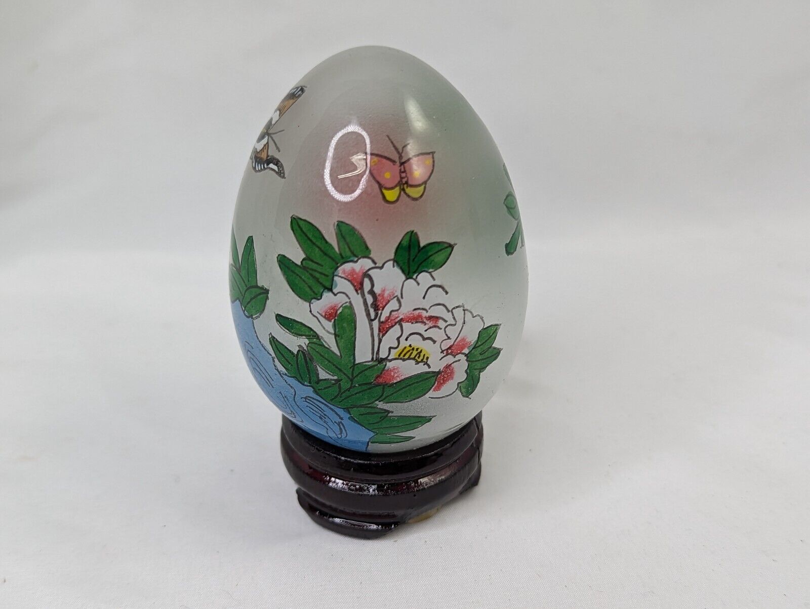 Ks Collection Glass Egg on Stand 3 Inch