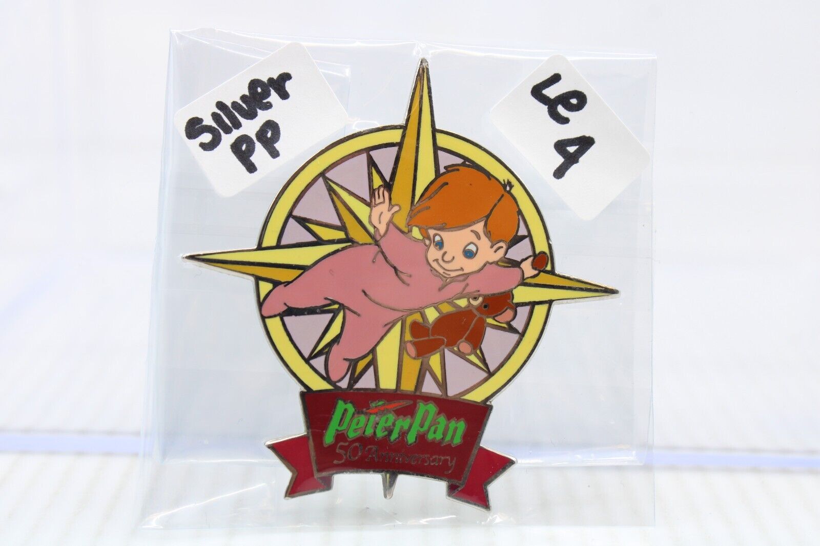 B5 Disney Auctions LE Pin Michael 50th Anniversary Peter Pan SILVER PP