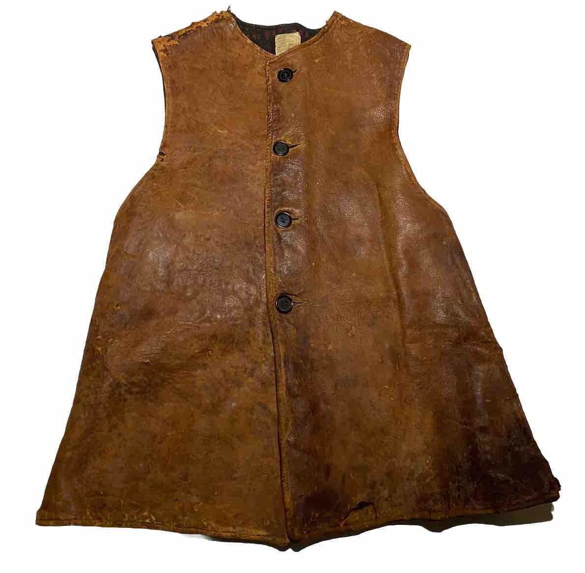 Original WW1 US Army Leather Jerkins Vest AK7