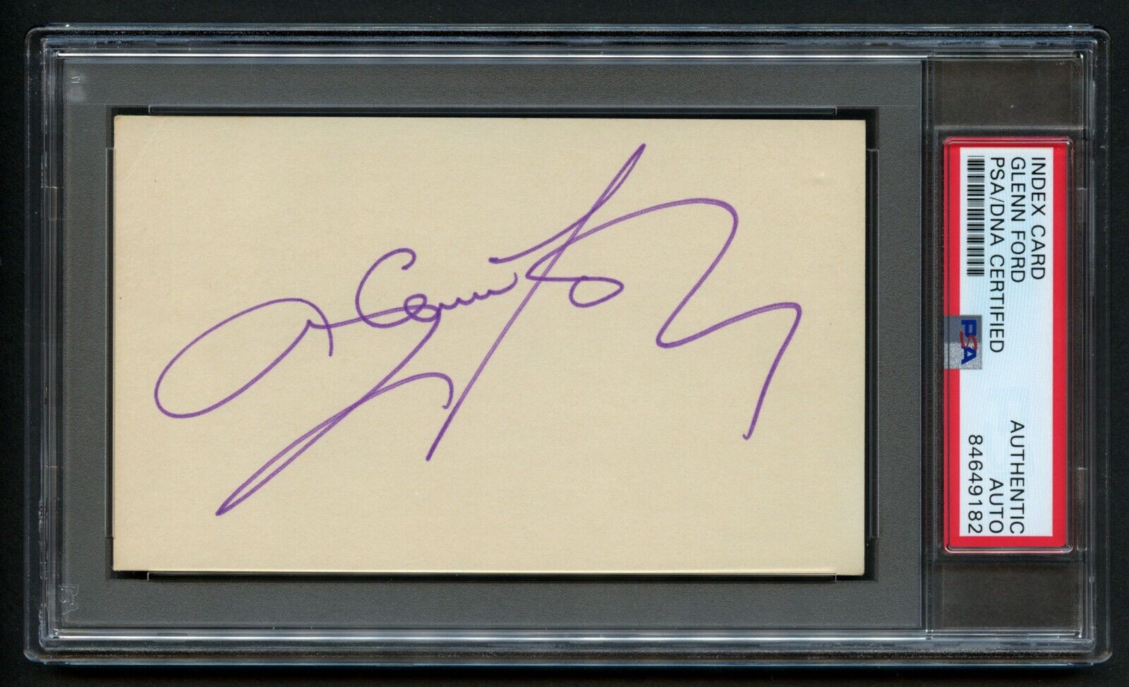 Glenn Ford signed autograph auto Vintage 3x5 Gilda / The Big Heat PSA Slabbed