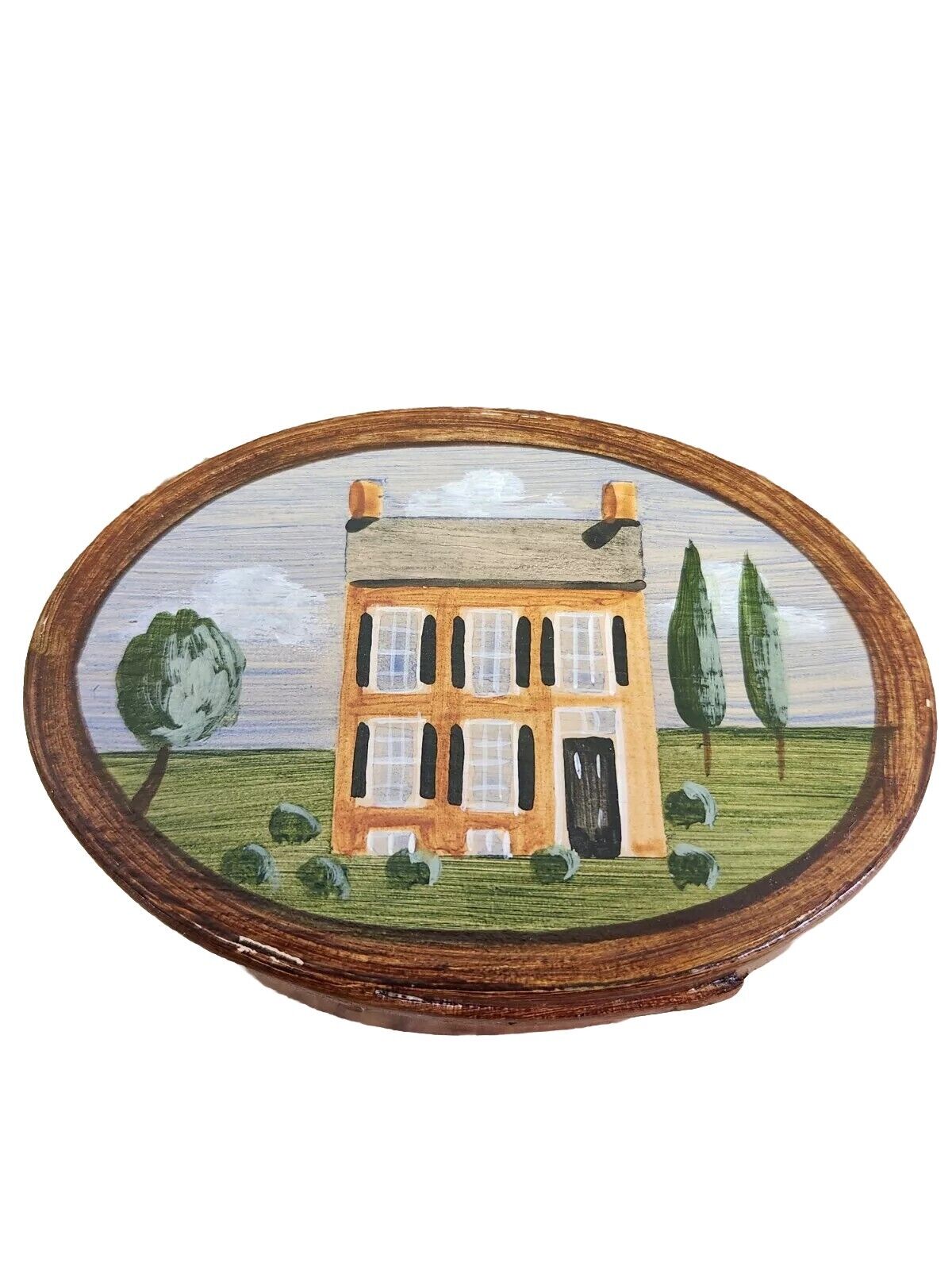 Shaker Style Painted Bentwood Box The Friends Frederick MD Painted House Sgd