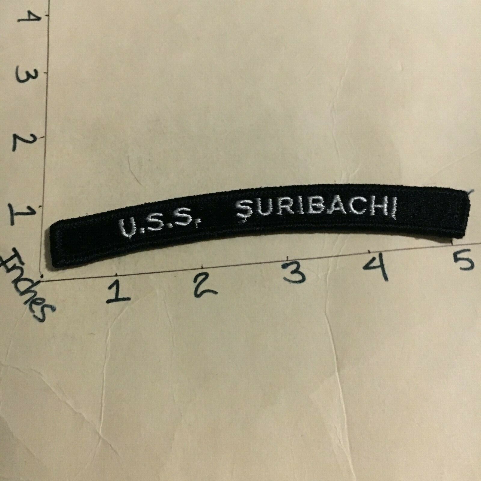 US NAVY SHOULDER STRIP TAB rocker Patch USS SURIBACHI
