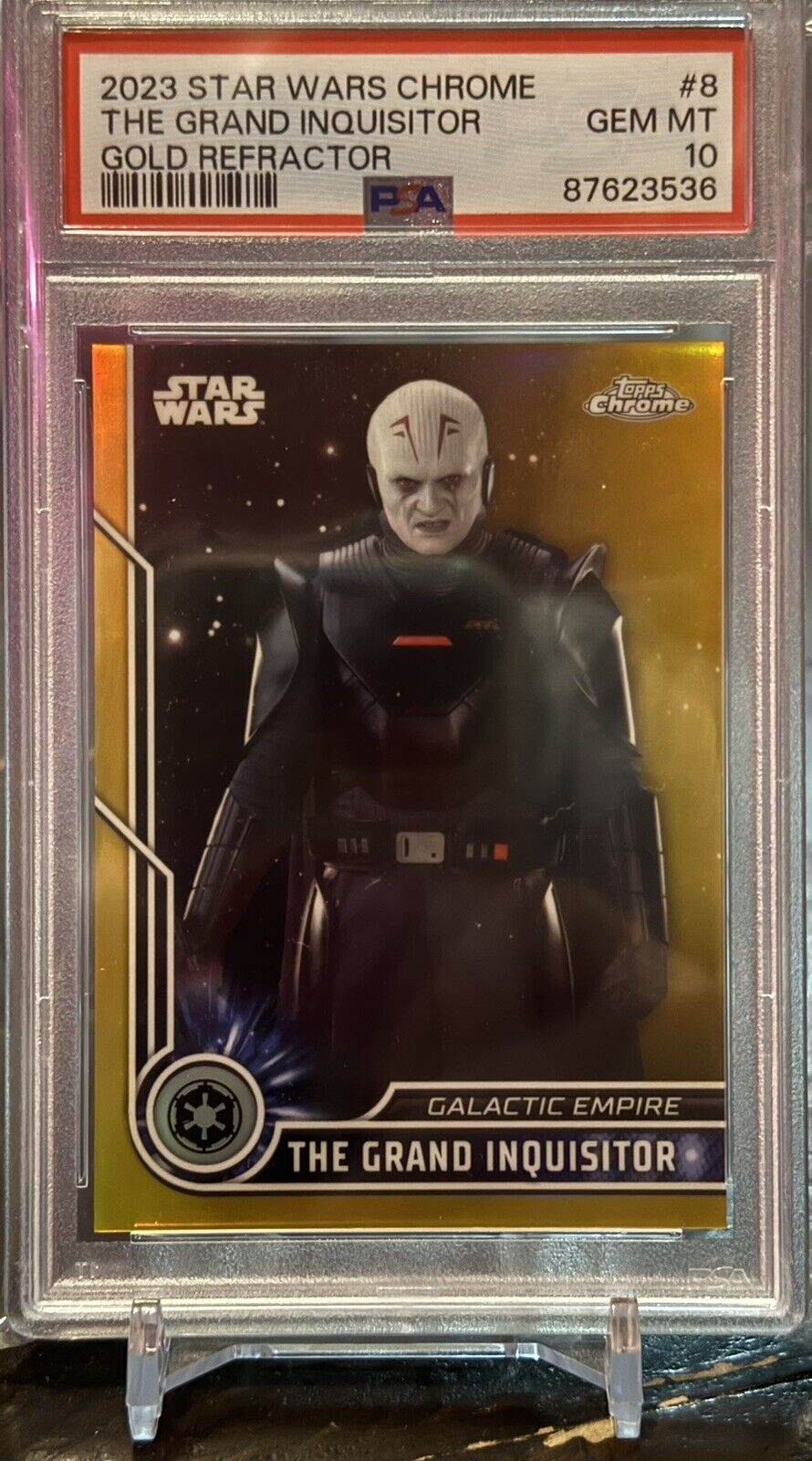 Star Wars Topps 2023 #8 The Grand Inquisitor PSA 10 07/50 Gold Refractor Pop2