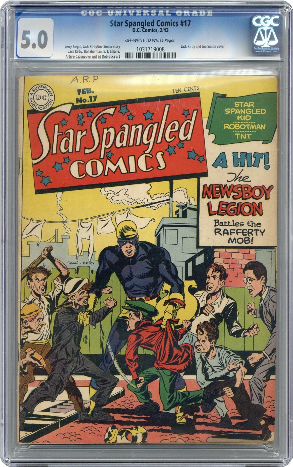 Star Spangled Comics #17 CGC 5.0 1943 1031719008