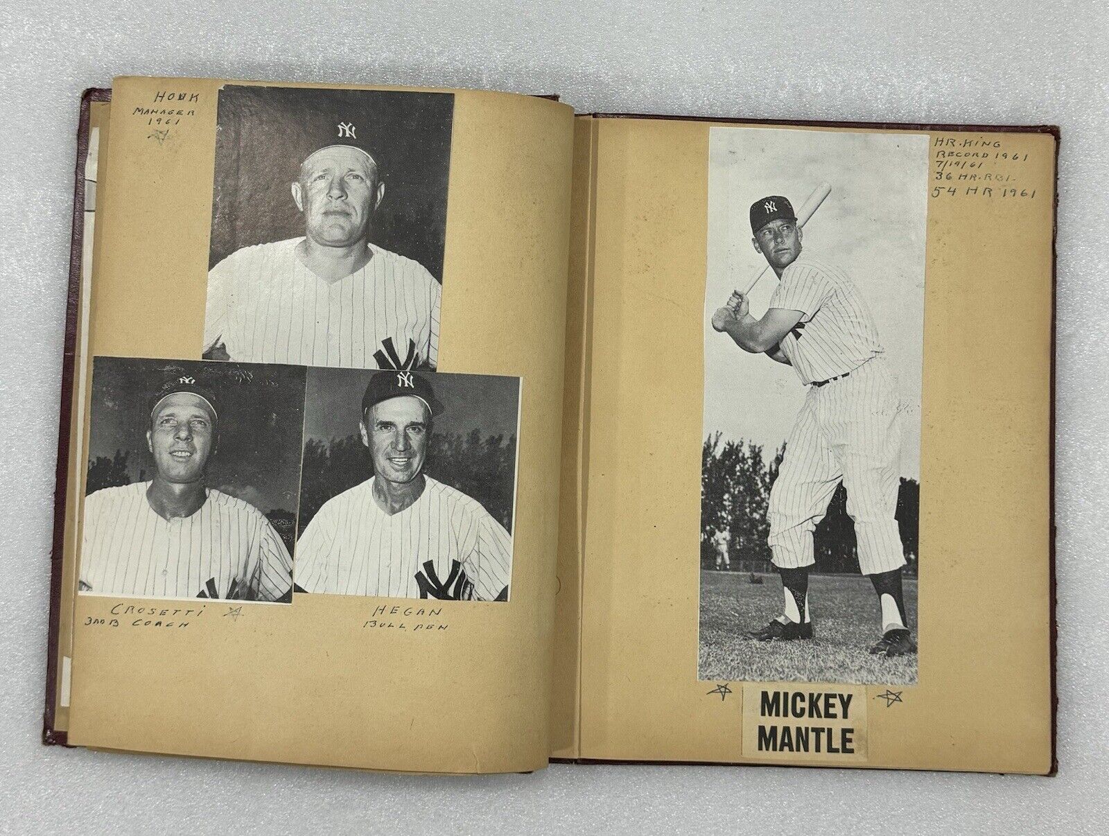 Vintage 1960’s Sports Clippings Scrapbook NY Yankees Baseball Boxing Sugar Ray