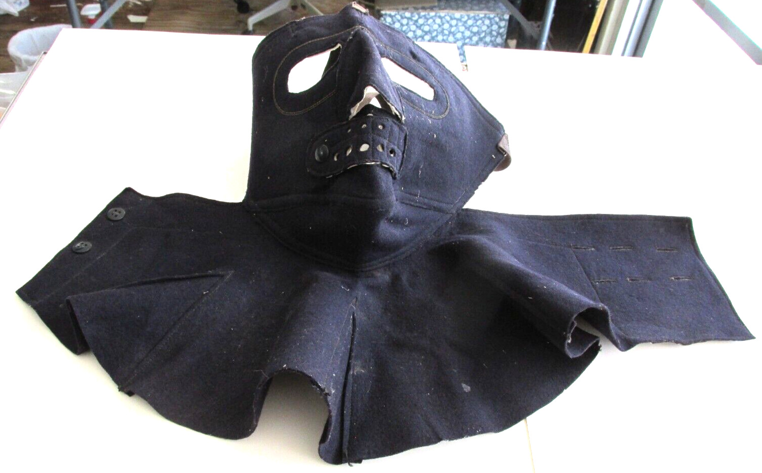 Original WWII US Navy WORLD War TWO  Wool Extreme Cold Weather Face Mask Ship B