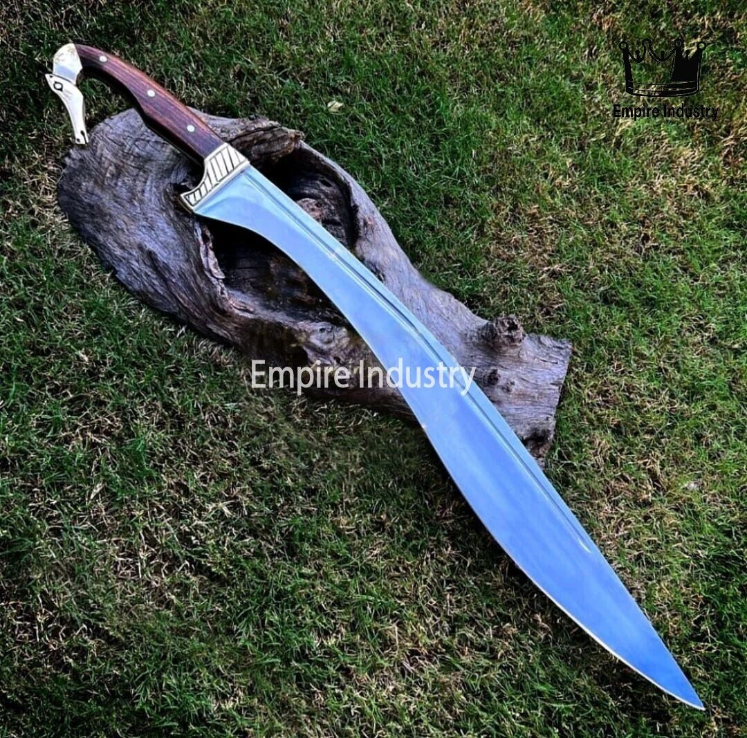 Handmade Carbon Steel Full Tang Iberian Roman Falcata Sword With Sheath