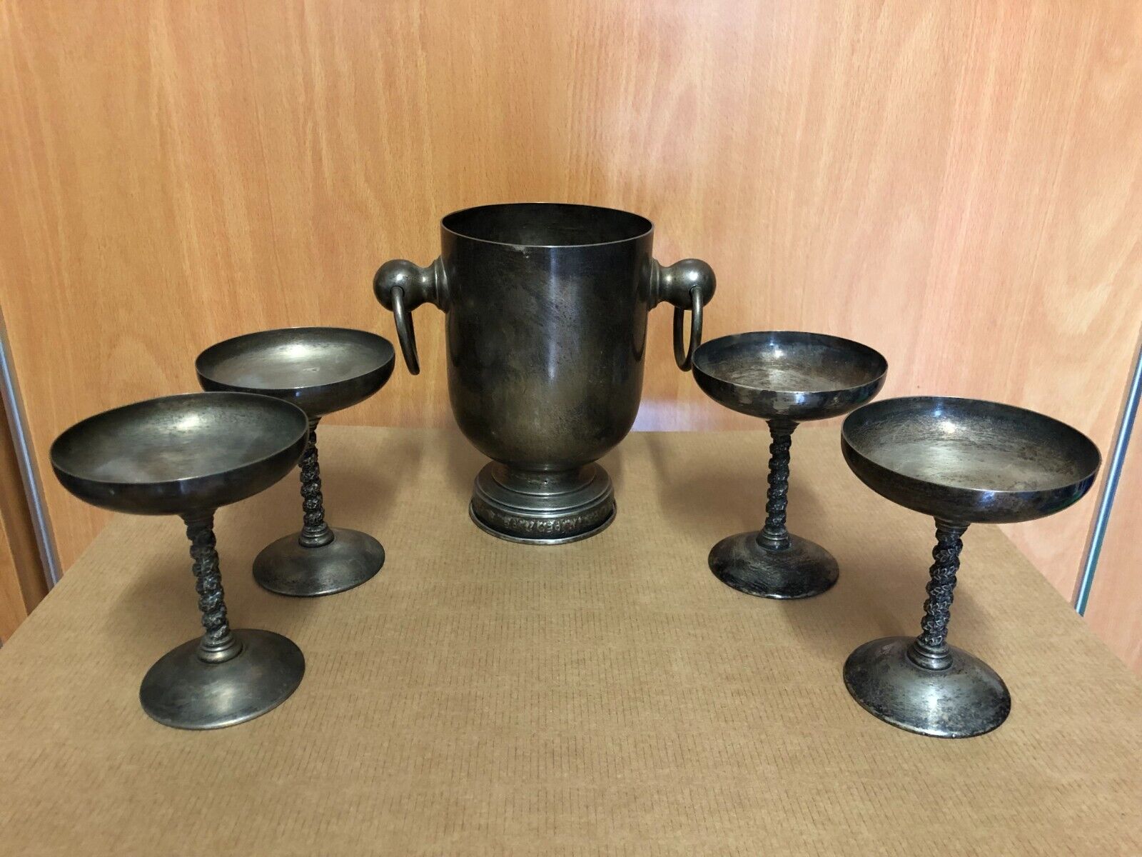 Cups Antique Set of 4 Vintage Ice Bucket