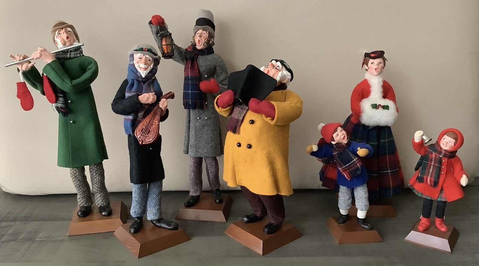 Simpich Character Dolls - 7 Christmas Carolers  - 1987 Collection - Hand Made