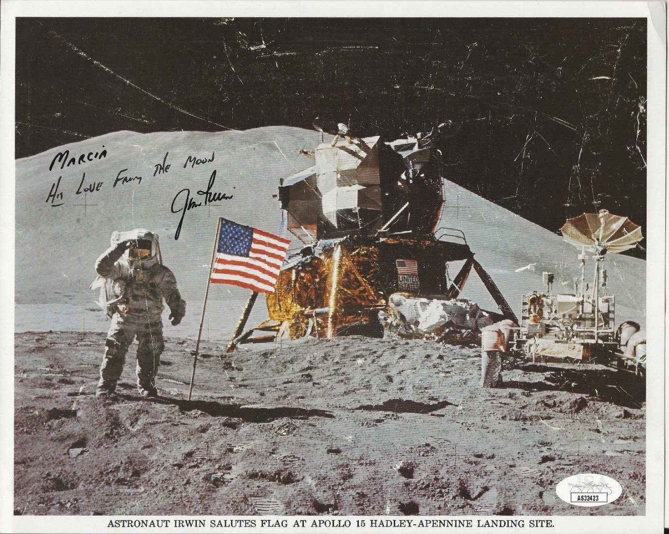 James Jim Irwin REAL SIGNED Photo JSA COA Autographed NASA Astronaut Apollo 15
