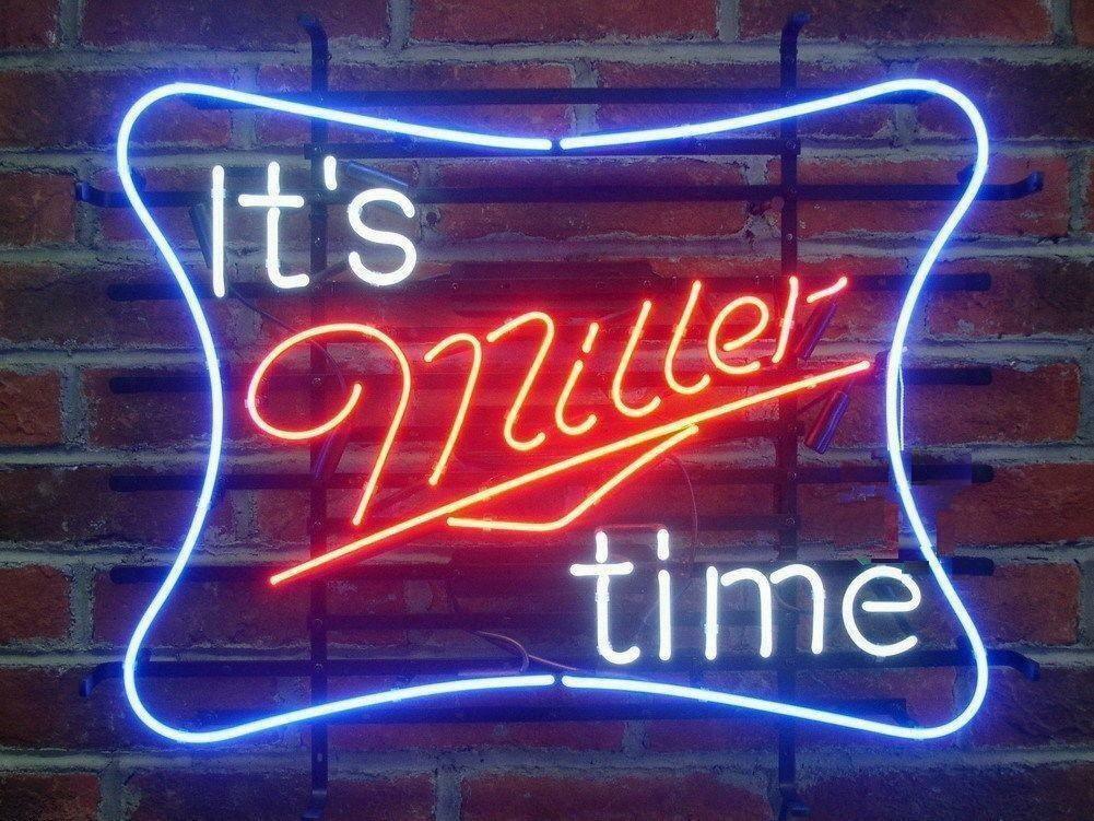 New It\'s Miller Time Neon Light Sign 24\